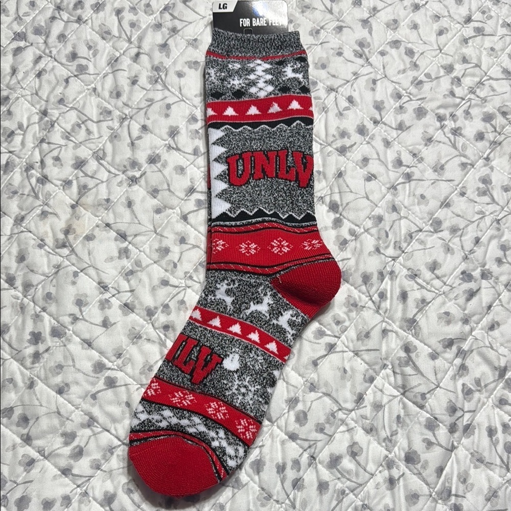 Men's UNLV red and Gray Socks
